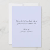 ゴムダッキー（アヒルちゃん）ブルーベビーシャワー招待状 招待状 (裏面)