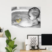 'ゴムダッキー（アヒルちゃん）'プリント ポスター (ホームオフィス)