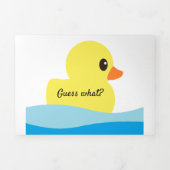 ゴムダッキー（アヒルちゃん）ベビーの発表 三つ折りカード (カバー)