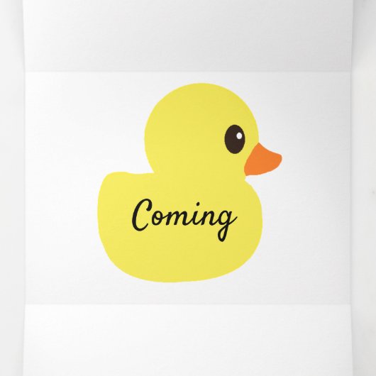 ゴムダッキー（アヒルちゃん）ベビーの発表 三つ折りカード (内部中)