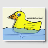 ゴムダッキー(アヒルちゃん)ベビーシャワーゲストブック ゲストブック (裏面)