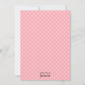 ゴムダッキー（アヒルちゃん）ベビーシャワー招待状ピンク&イエロー 招待状 (裏面)