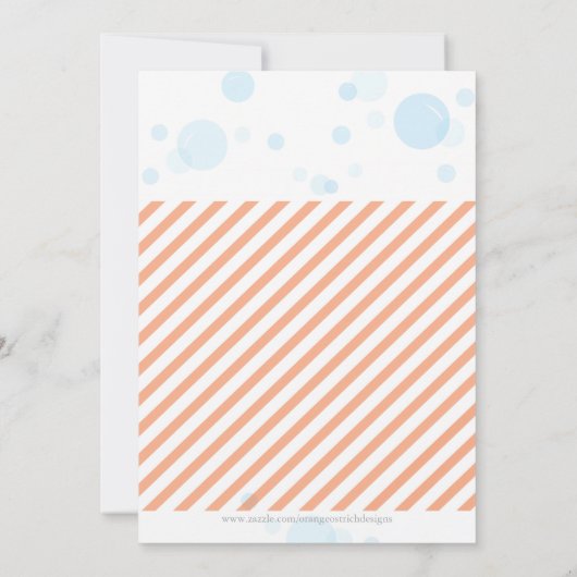 ゴムダッキー(アヒルちゃん)ベビーシャワー招待状 招待状 (裏面)