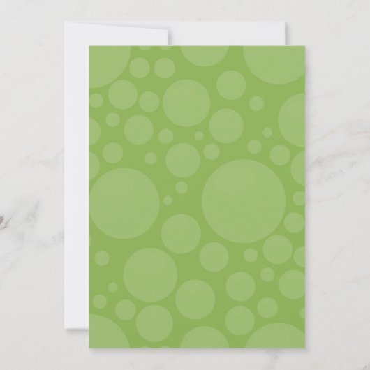 ゴムダッキー(アヒルちゃん)ベビーシャワー招待状 – 緑 招待状 (裏面)