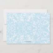 ゴムダッキー（アヒルちゃん）ベビーシャワー招待状-青黄色 招待状 (裏面)