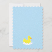 ゴムダッキー(アヒルちゃん)ベビーシャワー斜面式 招待状 (裏面)