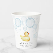 ゴムダッキー(アヒルちゃん)ベビーシャワー 紙コップ (正面)