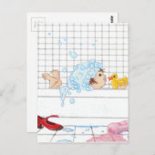 ゴムダッキー（アヒルちゃん） ポストカード (正面/裏面)