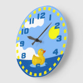 ゴムダッキー（アヒルちゃん） ラージ壁時計 (傾斜)