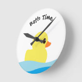 "ゴムダッキー（アヒルちゃん）"壁時計 ラウンド壁時計 (傾斜)