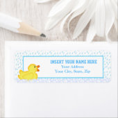 ゴムダッキー(アヒルちゃん)差出人住所ラベル ラベル (インサイチュ)