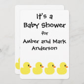 「ゴムダッキー（アヒルちゃん）」招待状 招待状 (正面/裏面)