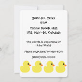 「ゴムダッキー（アヒルちゃん）」招待状 招待状 (裏面)