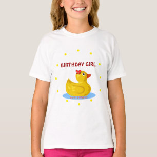 ゴムダッキー(アヒルちゃん)「誕生日ガール」 Tシャツ