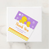 ゴムダッキー（アヒルちゃん）赤ちゃんシャワーイエローパープルありがとう フェイバータグ (インサイチュ)