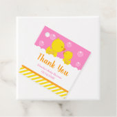 ゴムダッキー（アヒルちゃん）赤ちゃんシャワーイエローピンクありがとう フェイバータグ (インサイチュ)