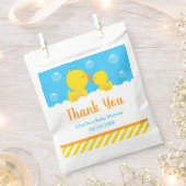 ゴムダッキー（アヒルちゃん）赤ちゃんシャワーイエローブルーありがとう フェイバーバッグ (クリップ留めされた状態)