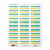 ゴムダッキー（アヒルちゃん）黄および緑 ラベル (フルシート)