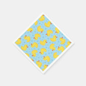 ゴムダッキー（アヒルちゃん）1st誕生日パーティーキッズベビー スタンダードカクテルナプキン (角)