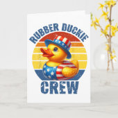 ゴムダッキー Crew 面白いアヒル カード (黄色い花)