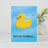 ゴムダックブルーバブルキッパーソナライズされたズ 招待状 (スタンド正面)
