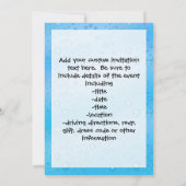 ゴムダックブルーバブルキッパーソナライズされたズ 招待状 (裏面)