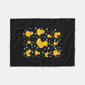 ゴムダックプリント フリースブランケット (正面(横))