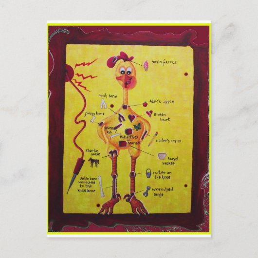 ゴムチキンの操作 ポストカード (正面)