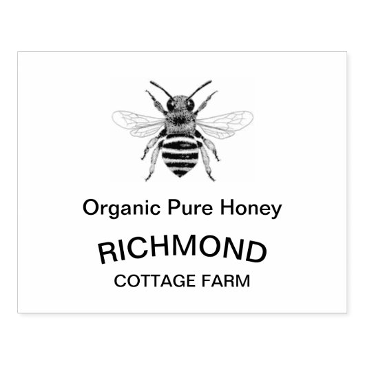 ゴムパーソナライズされたスタンプ – ピュアオーガニックハニー ラバースタンプ (インプリント)