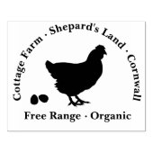 ゴムパーソナライズされたスタンプ – フリーレンジ卵 ラバースタンプ (インプリント)