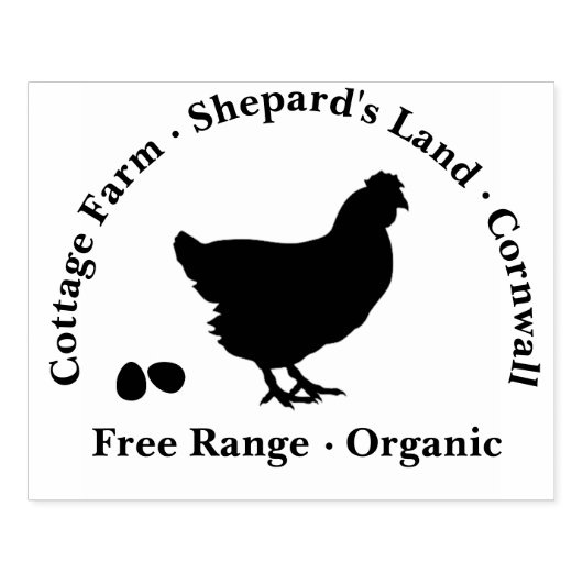 ゴムパーソナライズされたスタンプ – フリーレンジ卵 ラバースタンプ (インプリント)