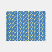 ゴムパーソナライズされたダッキー（アヒルちゃん）ブルーベビーキッド フリースブランケット (正面(横))