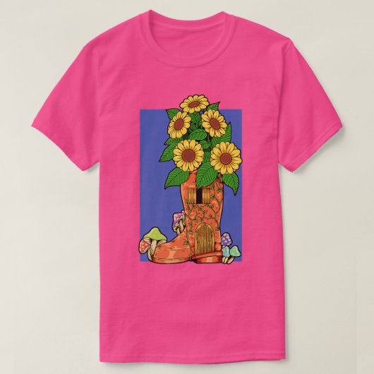 ゴムブーツの妖精の家フェアハウス Tシャツ (デザイン正面)