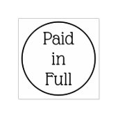 ゴムミニマルスタンプ「全額支払い」 ラバースタンプ (インプリント)