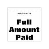 ゴムミニマルスタンプ「全額支払済」 ラバースタンプ (インプリント)