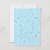 ゴムモダンダッキー（アヒルちゃん）バブル赤ちゃんシャワー サンキューカード (裏面)