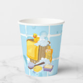 ゴムモダンダッキー（アヒルちゃん）バブル赤ちゃんシャワー 紙コップ (正面)