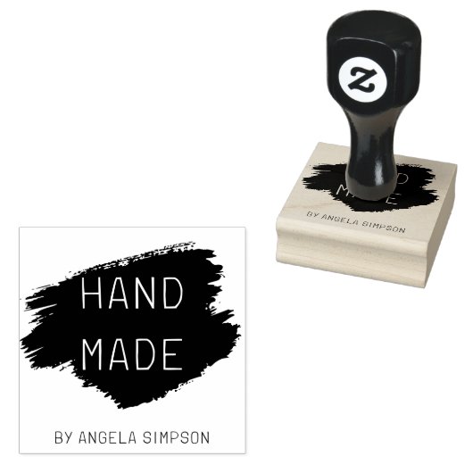 ゴム印で手作りのミニマルなクレフター ラバースタンプ (押印)