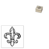 ゴム印とヴィンテージ王室の百合 ラバースタンプ (押印)