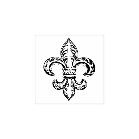 ゴム印とヴィンテージ王室の百合 ラバースタンプ (インプリント)