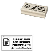 ゴム印にサインして早く戻って下さい ラバースタンプ (押印)