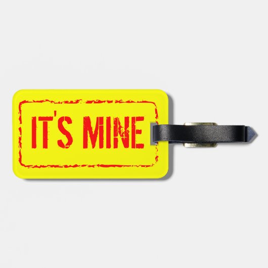 ゴム印の印が付いている旅行lugageのラベル ラゲッジタグ (裏面横)