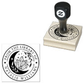 ゴム印の図書館のクリスタルムーン ラバースタンプ (押印)