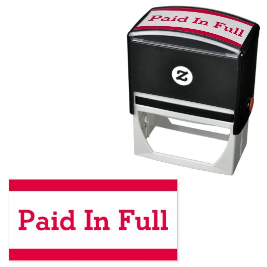 ゴム印を押して「全額お支払い」 セルフインキングスタンプ (インサイチュ)