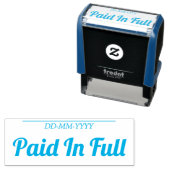 ゴム印を押して「全額お支払い」 セルフインキングスタンプ (インサイチュ)