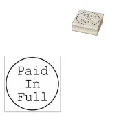 ゴム印を押して「全額お支払い」 ラバースタンプ (押印)