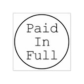 ゴム印を押して「全額お支払い」 ラバースタンプ (インプリント)