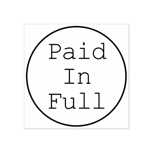 ゴム印を押して「全額お支払い」 ラバースタンプ (インプリント)