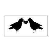 ゴム印ハートのカラス ラバースタンプ (インプリント)