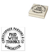 ゴム印感謝していを支払った会社 ラバースタンプ (押印)